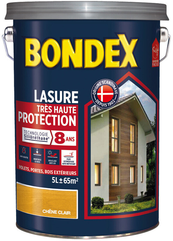 Bondex Lasure haute protection chêne clair 5 L