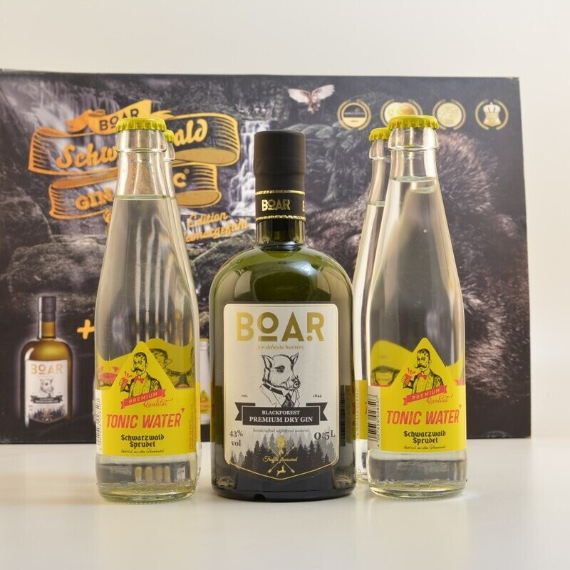 BOAR Black Forest Premium Dry | Heimatgefühl Preisvergleich ab 0,5l 49,90 Edition Water bei Tonic 43% € Gin + 4x0,25l