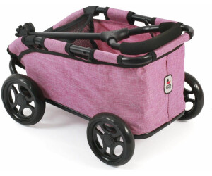 Chariot Bayer Chic 2000 Jeans Rose – 46 X 30 X 29 Cm – Poignée 59 Cm – Pour Poupées Et Doudous – Dès 3 Ans