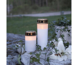 Grablicht Grab-Licht Grabkerze Kerze Friedhofskerze aus Glas weiß im 2er Set 