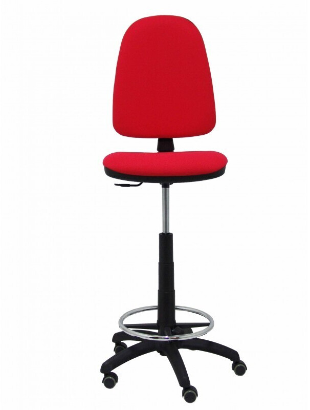 Piqueras y Crespo Stool Ayna Bali Parquet Wheels Red