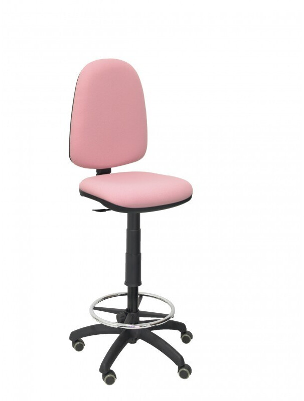 Piqueras y Crespo Stool Ayna Bali Parquet Wheels Pale Pink