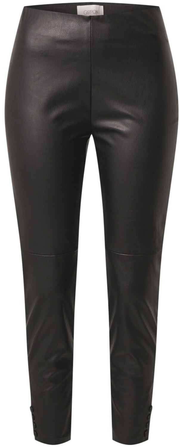 Cartoon Crop Faux Leather Leggings (6022/7838) black