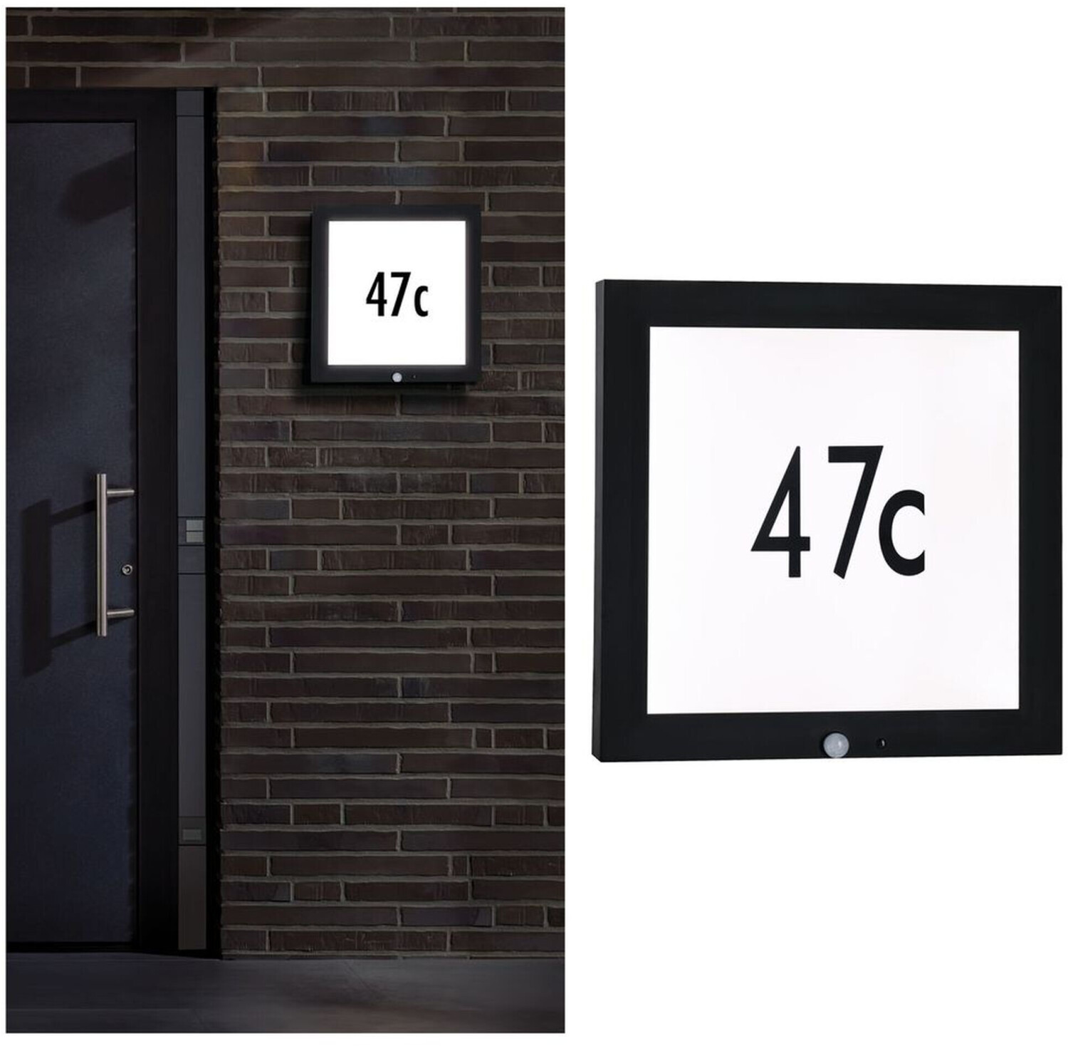 € 40x40cm mit LED-Hausnummer Preisvergleich anthrazit (942.55) 13W bei Paulmann | 64,90 Bewegungsmelder ab