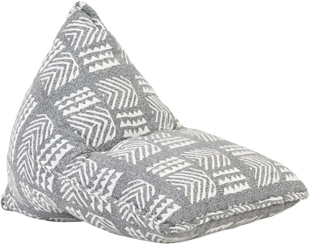 VidaXL Canapé pouf patchwork gris/blanc