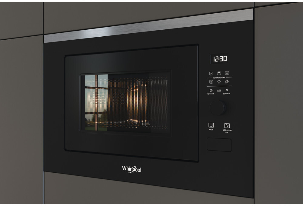 Whirlpool - Microondas integrable WMF250G negro, 25 L, 900W, gril plato  giratorio de 28 cm, 7 niveles de potencia : 181.5: : Hogar y cocina