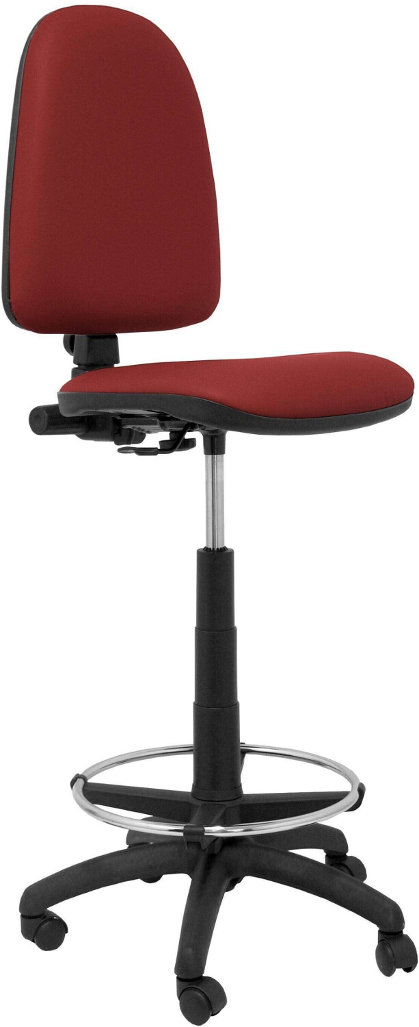 Piqueras y Crespo Stool Ayna Imitation Leather Maroon