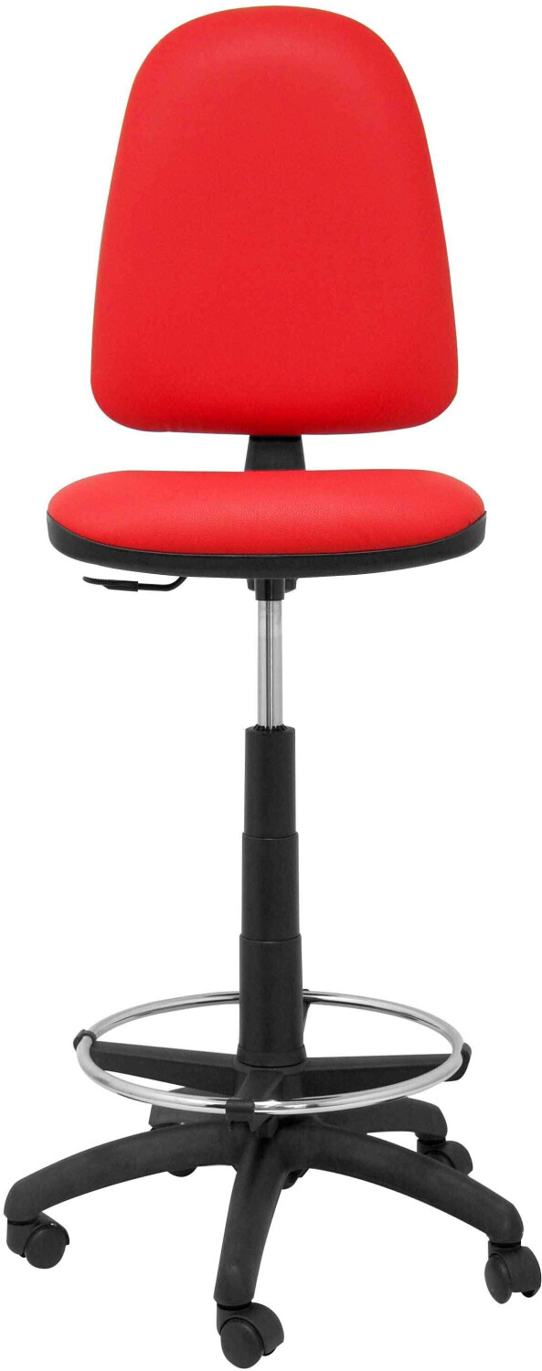 Piqueras y Crespo Stool Ayna Imitation Leather Red