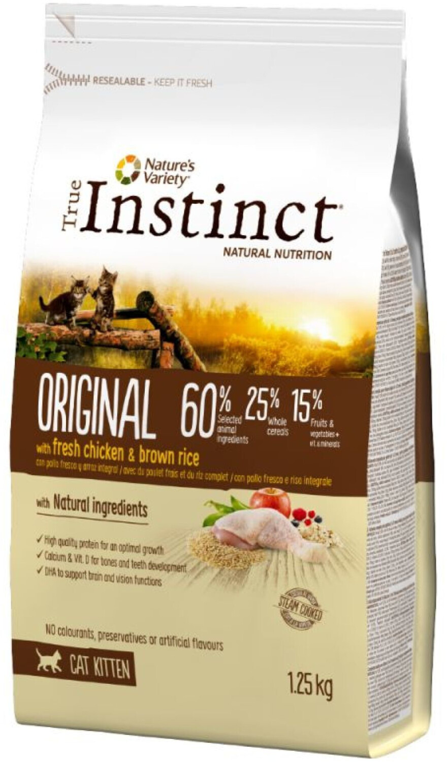 True Instinct Original Kitten poulet frais & riz complet (1,25 kg)