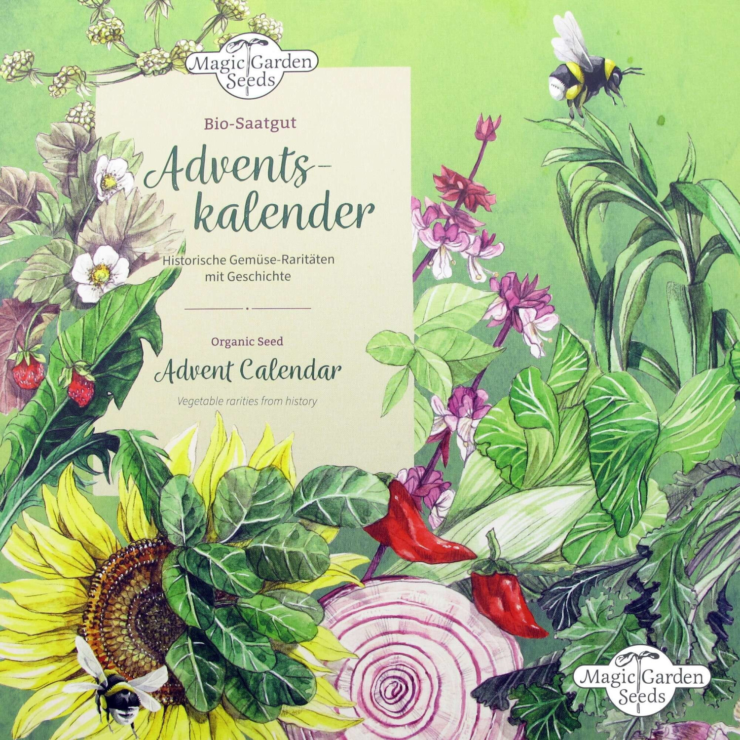 Magic Garden Seeds BioSaatgutAdventskalender 2020 Gemüse, Kräuter