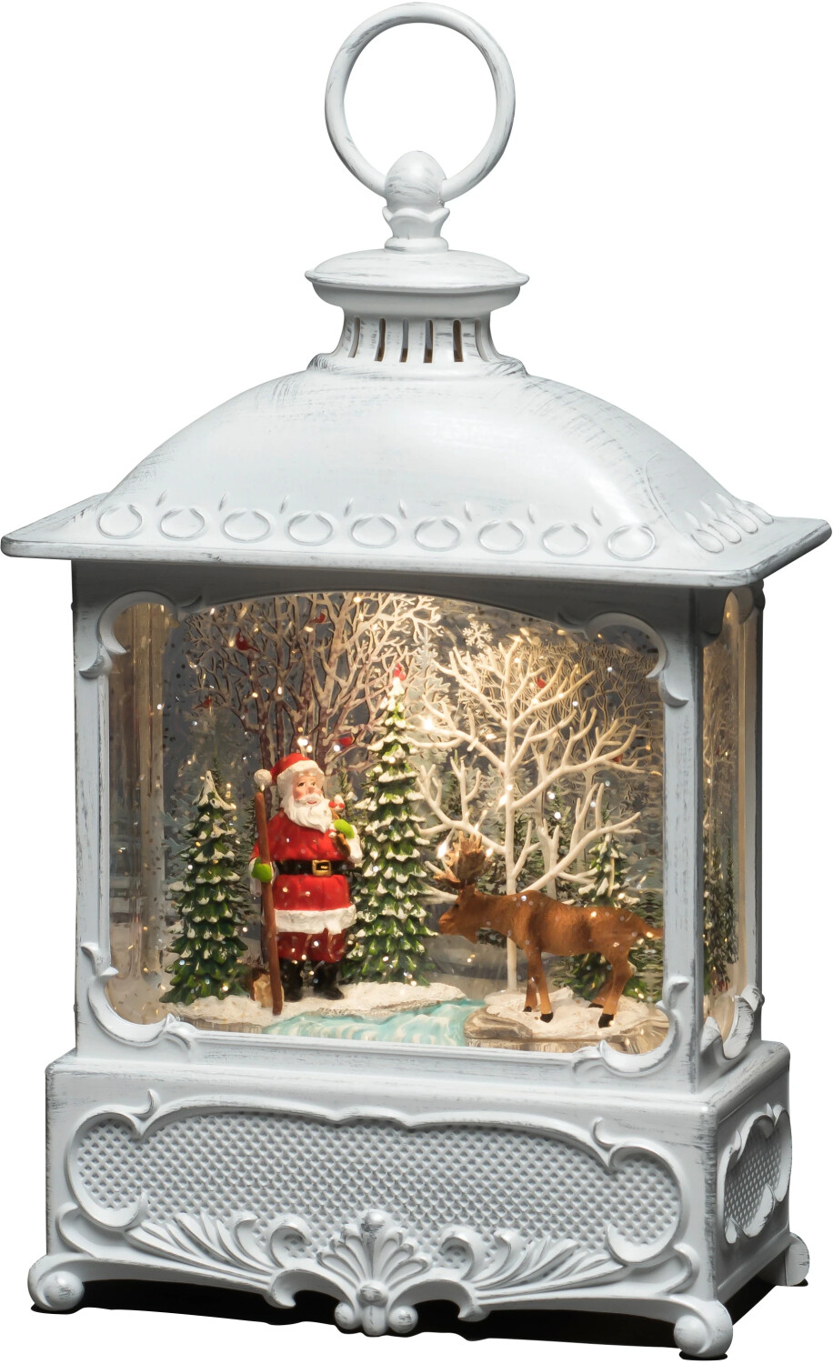 Weiß Preisvergleich | Konstsmide beschneit (4397-200) LED Weihnachtsmann € ab Elch bei LED-Szenerie 64,90