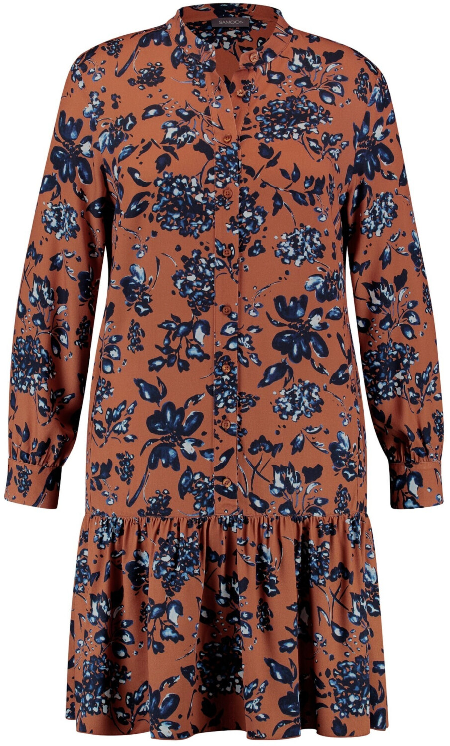 Samoon EcoVero dress with a floral print brown