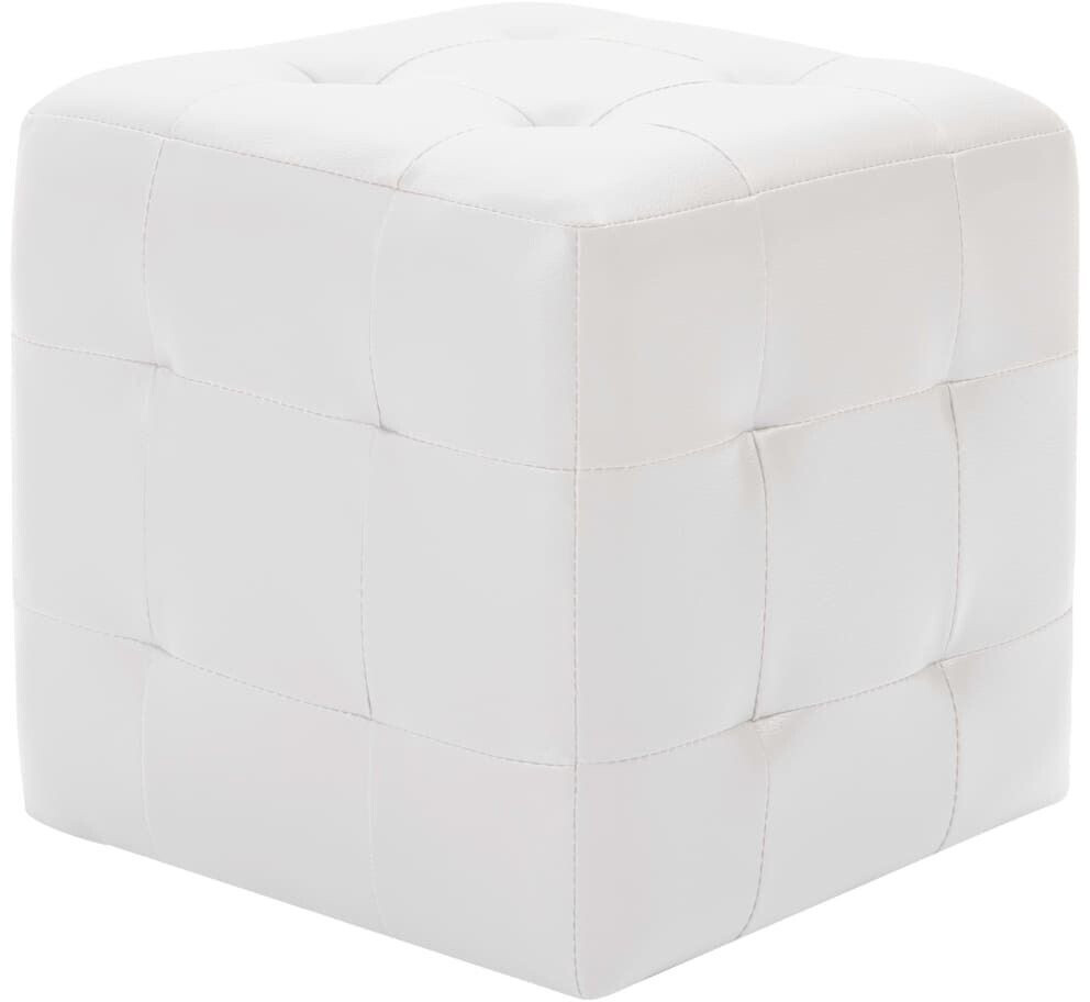 vidaXL Poufs en similicuir (2 pièces)