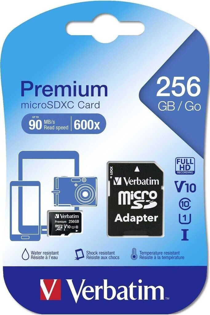 Verbatim microSDXC classe 10 256 Go (44087)