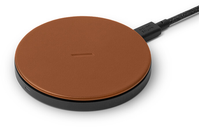 Native Union Drop Wireless Charging Pad Leather Brown