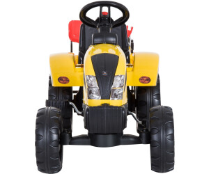 Tretauto mit Anhänger Traktor Trettraktor ab 3 Jahre Spielzeug Kinder Gelb 