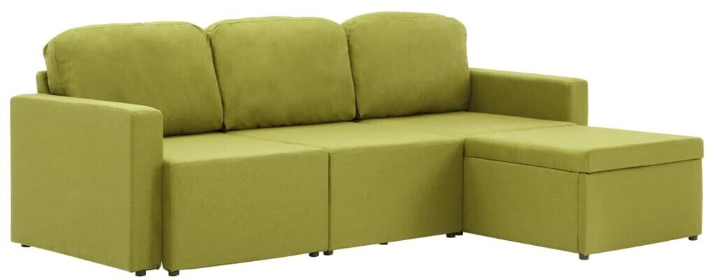 VidaXL Canapé lit modulaire 3 places vert