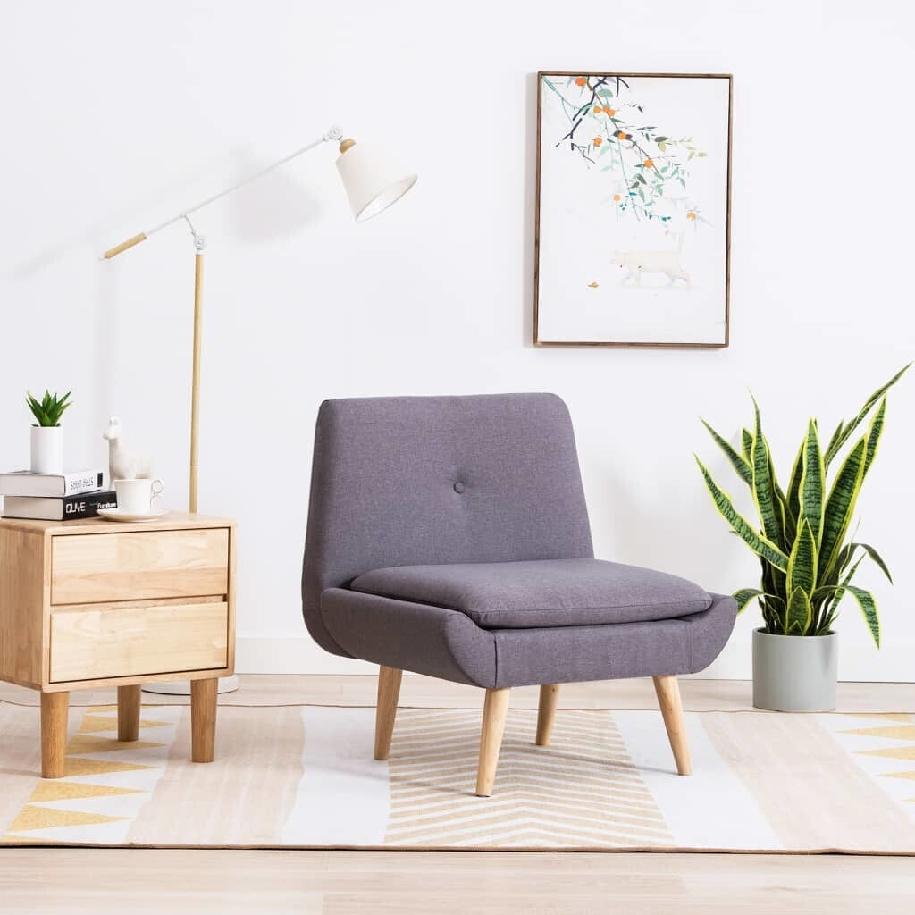 vidaXL Fauteuil sans accoudoirs gris clair