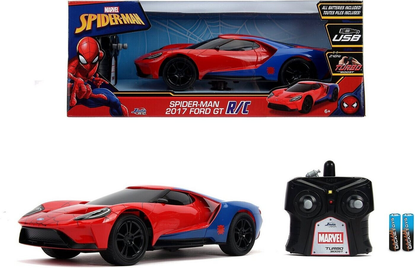 DICKIE TOYS Ferngesteuertes Auto, RC Marvel Spider-Man 2017 Ford
