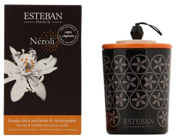 Estéban Bougie déco parfumée rechargeable Néroli