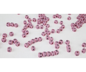 Holzbuchstabenwürfel rosa 160-teilig in Dose Buchstaben Holzwürfel Lena 32008 