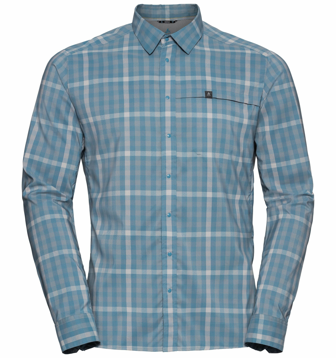Odlo Men's Fairview Longsleeve Shirt niagara/forget me not/odlo silver grey/check