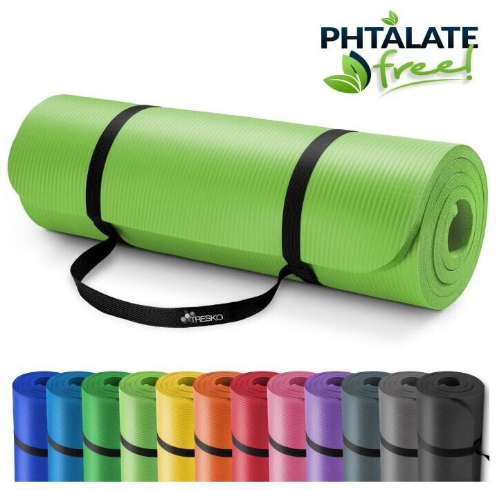 Tresko TRESKO® Yoga Mat 185x60x1,5 cm light green