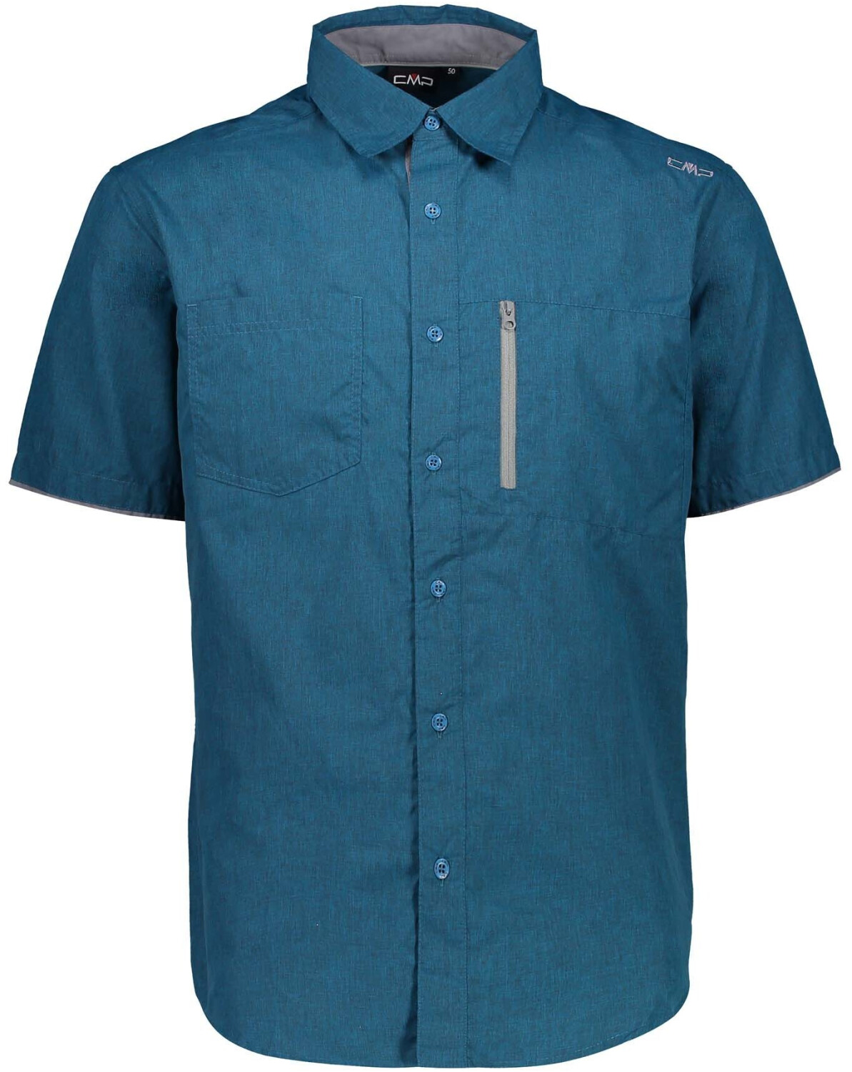 CMP Melange Short-Sleeved Shirt (39T5577) melange ottanio blue