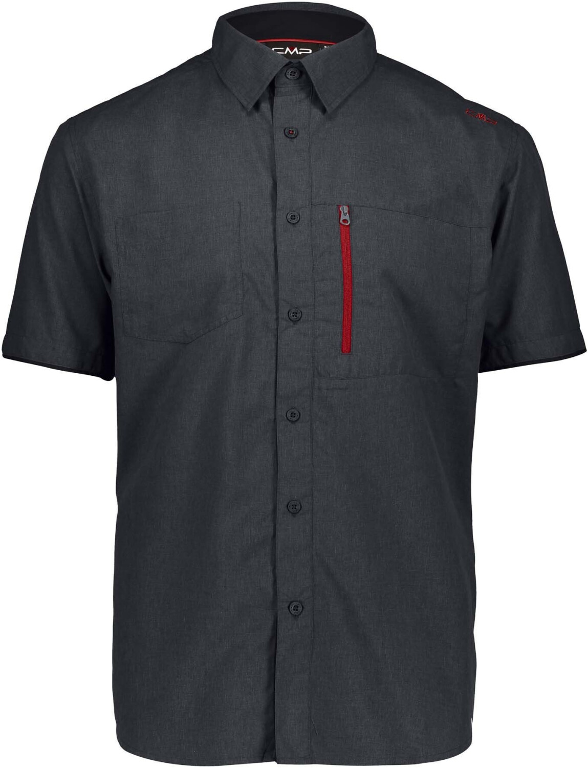 CMP Melange Short-Sleeved Shirt (39T5577) anthracite melange