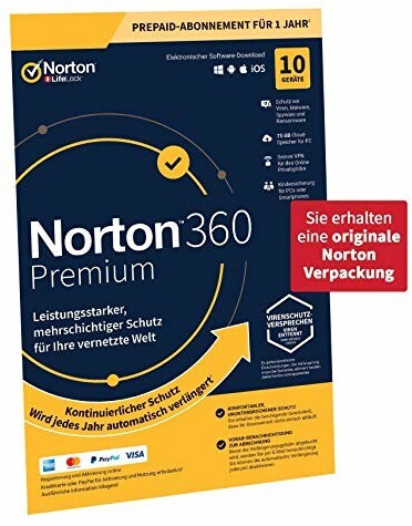 NortonLifeLock Norton 360 2020 Premium (10 Geräte) (1 Jahr ...