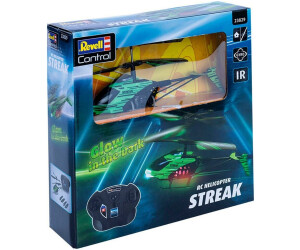 Revell Control Streak Glow-in-the-Dark RC Helicopter - Infrared 2-Channel With Gyro, LED Light, Charges Via Controller
