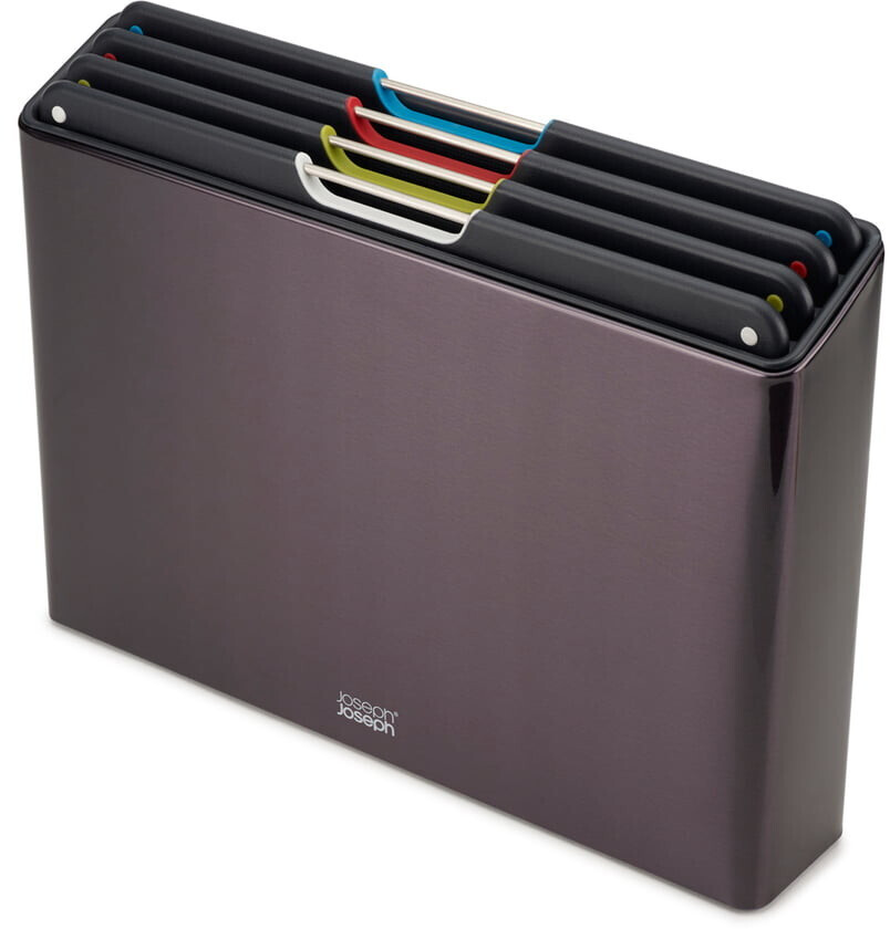 Joseph Joseph Folio Steel 4-piece Chopping Board Set Black