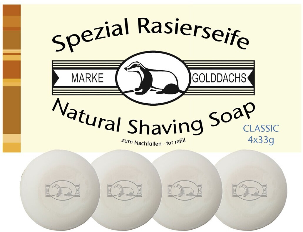 Golddachs Shaving Soap Refill (4 x 33 g)