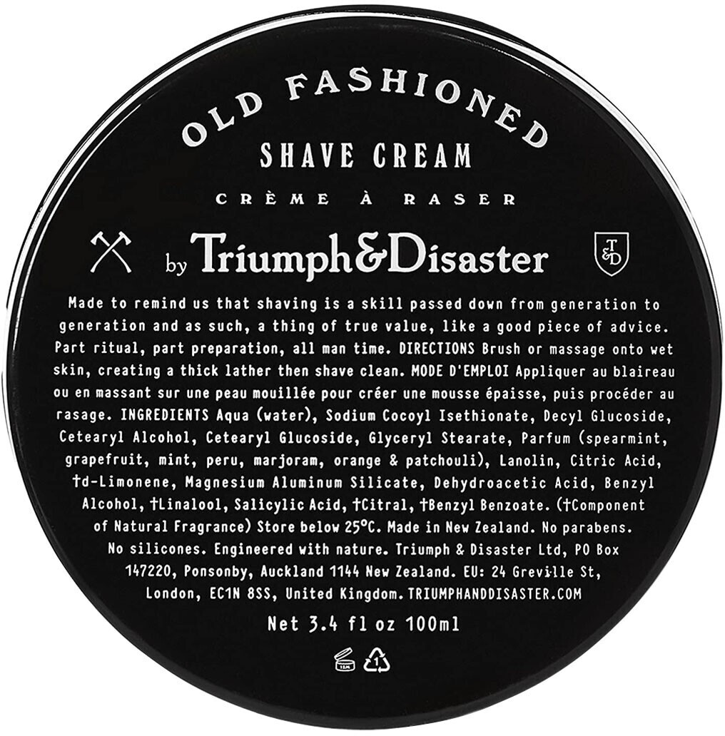 Triumph & Disaster Old Fashioned Shave Cream Jar (100ml)