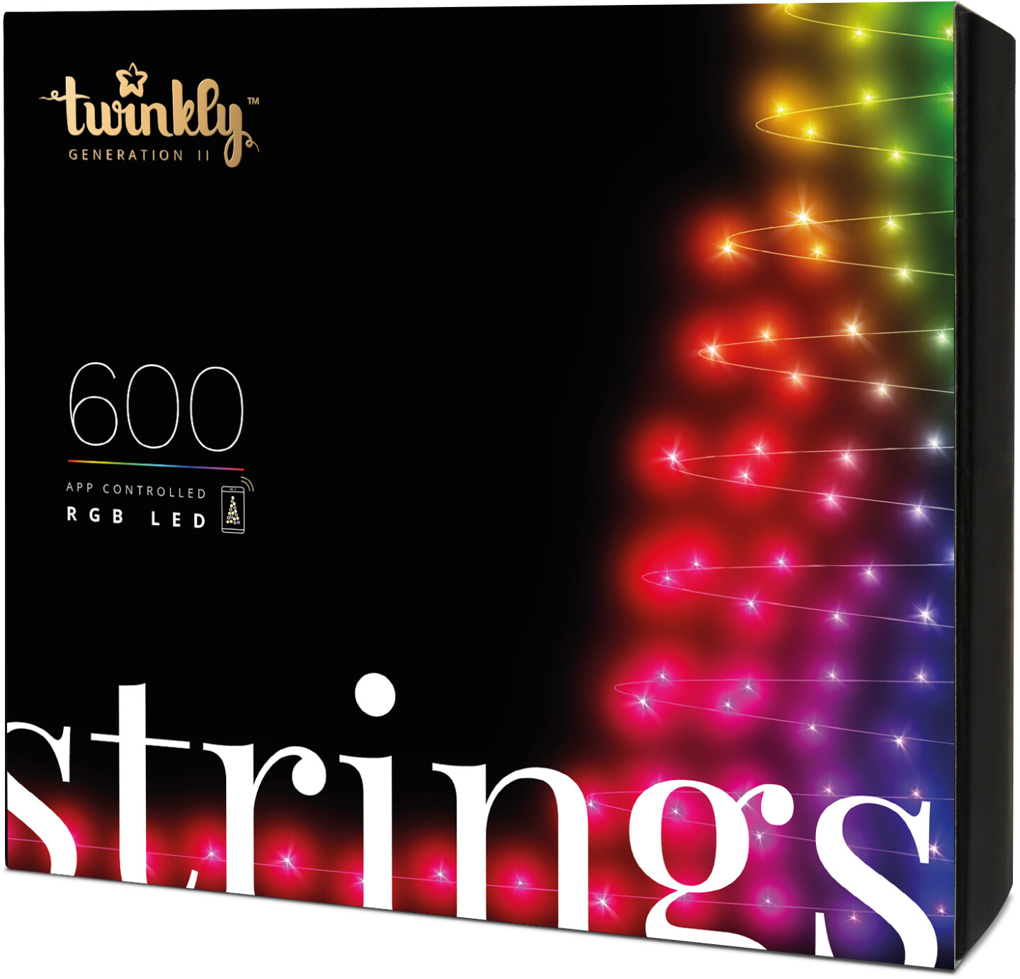 Photos - Chandelier / Lamp Twinkly Strings 600 LEDs RGB 48m  (TWS600STP-BEU)