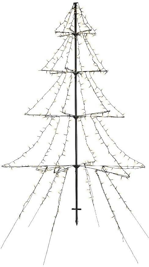 Kaemingk LED-Baum Cluster Erdspieß 3-stufig 1200-flg 200 cm (493444) ab  48,75 €