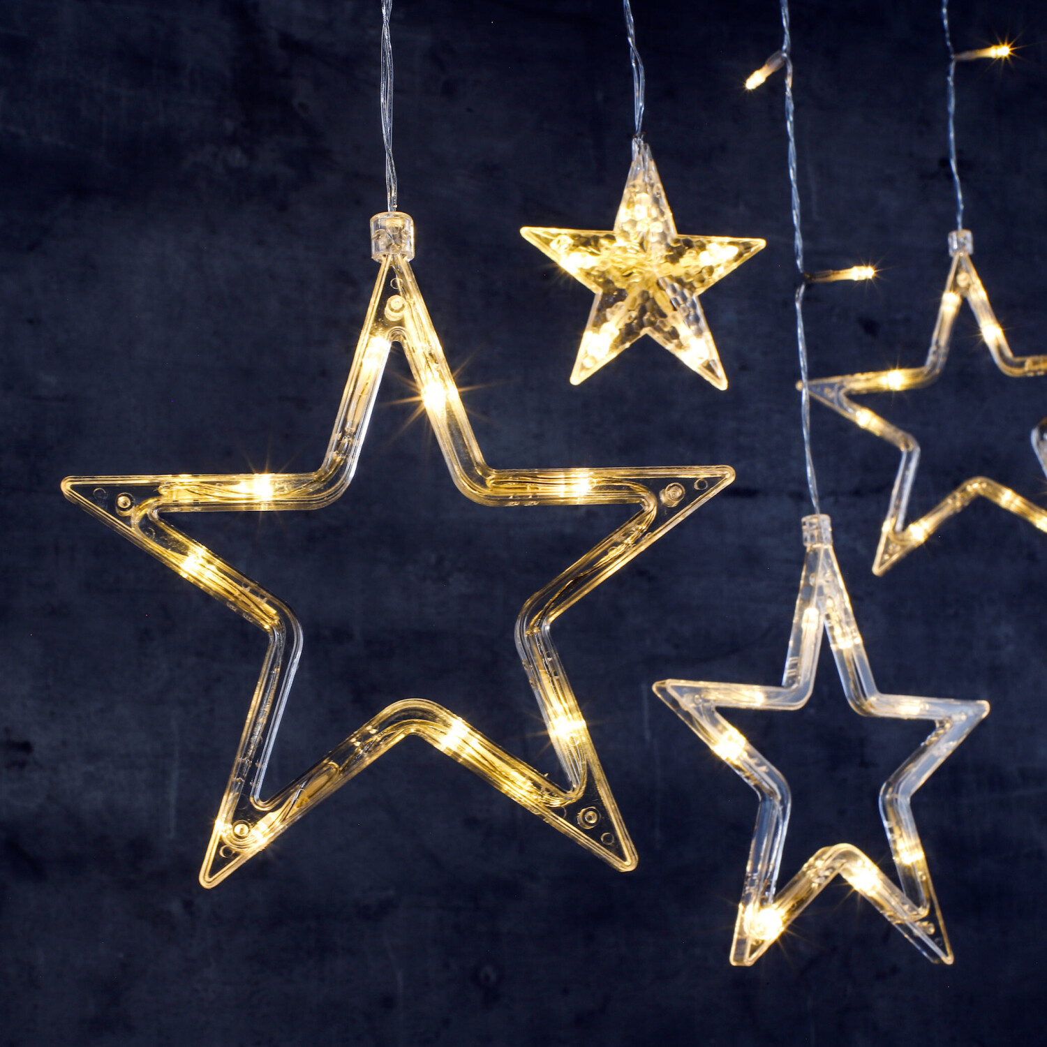 Spetebo LED-Sternenvorhang € | bei warmweiß Preisvergleich (76051) 100x80cm ab 13,95
