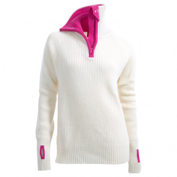 Ulvang Rav Sweater W/Zip vanilla/beetroot