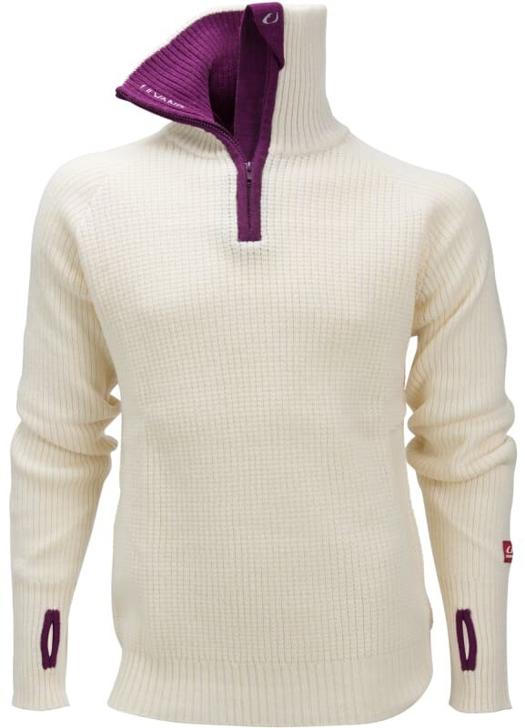 Ulvang Rav Sweater W/Zip vanilla/deep purple