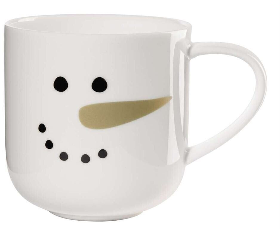 ASA Tasse de Noël en porcelaine motif bonhomme de neige (0,4 L)