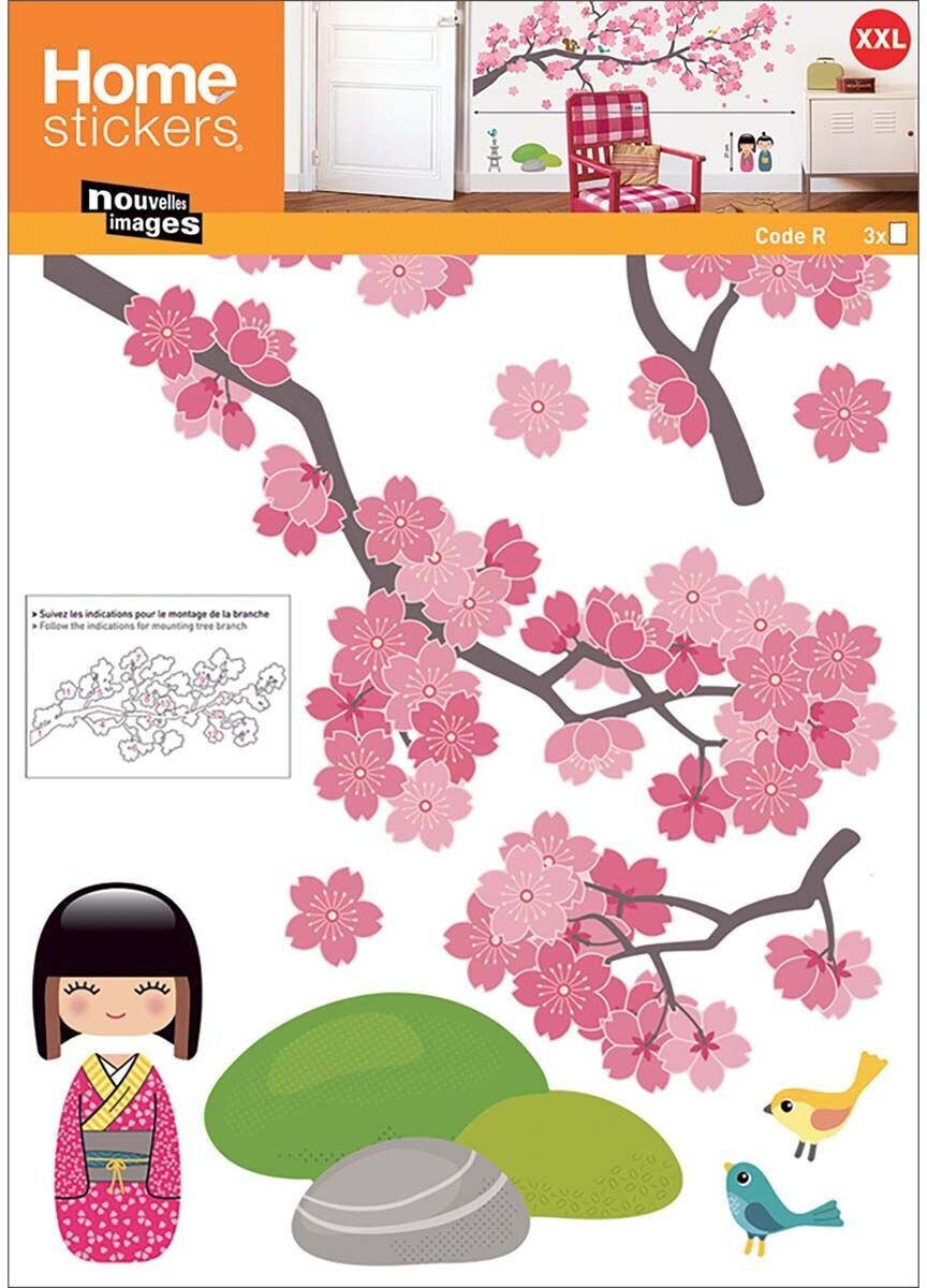 Nouvelles Images Stickers XXL cerisiers du Japon