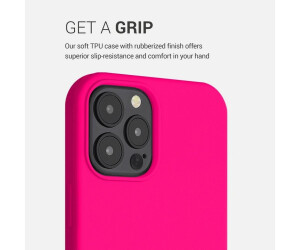 kwmobile Slim Case kompatibel mit Apple iPhone 12/12 Pro Hülle Silikon Handy gummiert Handyhülle Neon Pink