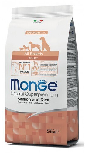 Monge All Breeds Puppy & Junior - Salmon and rice (2.5 Kg)