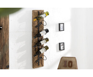 Invicta Massives Wand Weinregal Barracuda Antik Teak Holz 100Cm  Flaschenhalter Natur Regal Weinflaschen Halterung Wandregal Für Wein ab  82,82 €