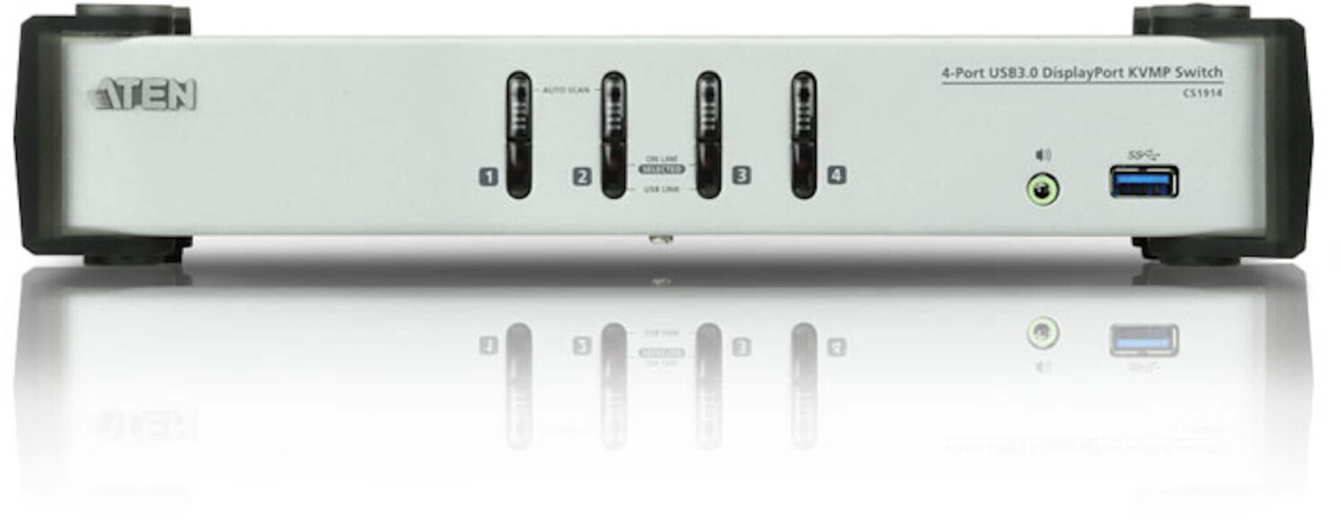 4-Port USB 3.0 4K 60Hz DisplayPort Triple-Display KVM-Switch to  HDMI-Monitors, Aten CS1964 - KVM-Switch Versand