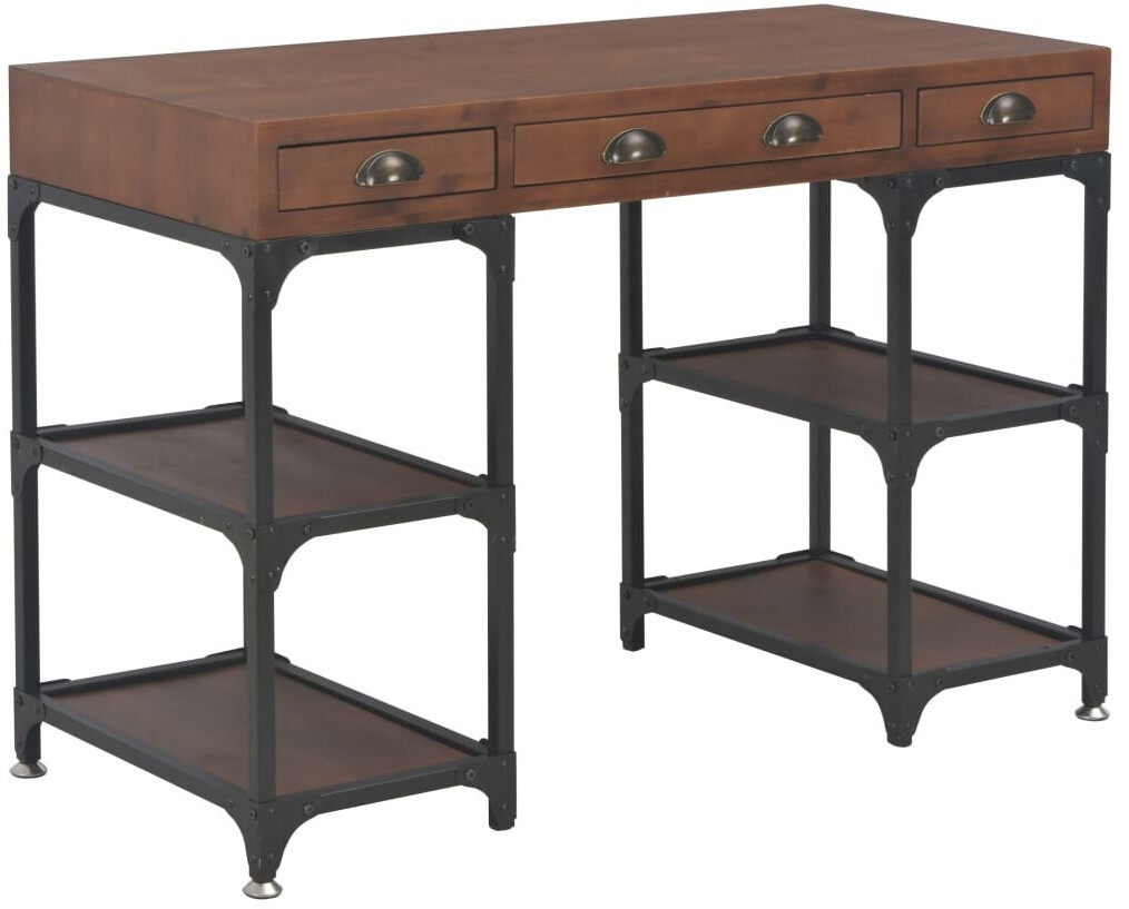VidaXL Bureau avec 3 tiroirs style industriel