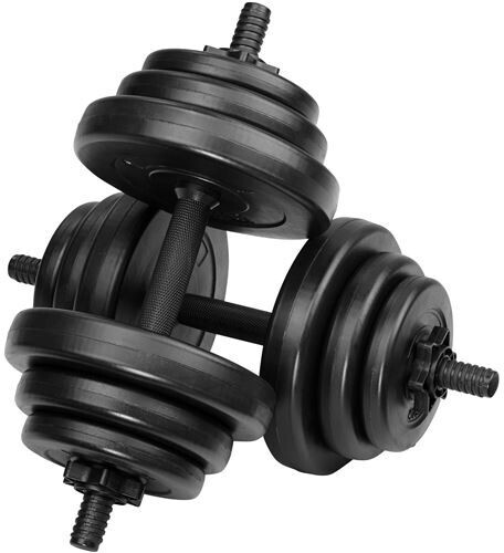 TecTake 2 haltères courtes avec poids 2 x 10 kg