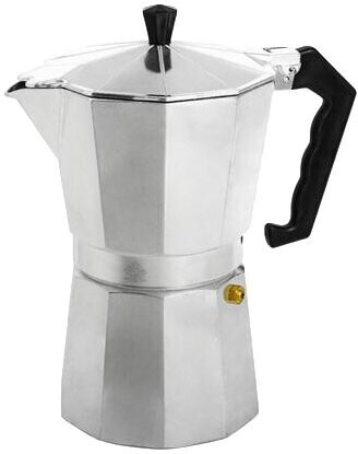 HOME Mokita espresso pot, plastic, silver / black, 9 cups