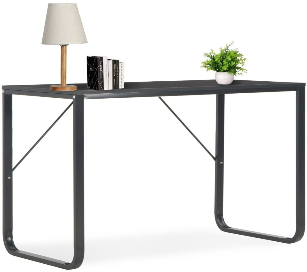 vidaXL Bureau en métal noir 120 x 60 x 73 cm