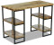 vidaXL Desk With Shelves in Mango Wood